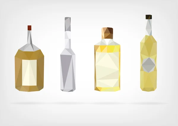 Low Poly Liquor Bottle — Stock vektor