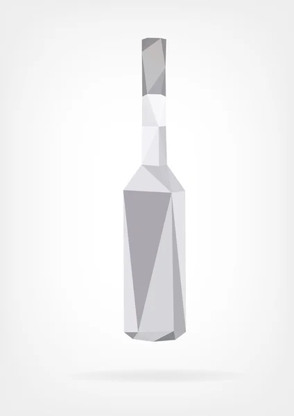 Low Poly Liquor Bottle — Stock Vector