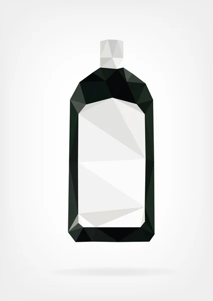 Low Poly Liquor Bottle — Stock Vector