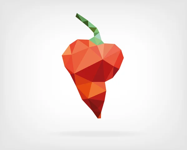 Baja poli "Seven Pot" Chili Pepper Ilustración De Stock