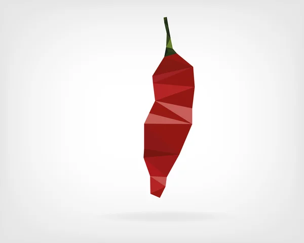 Pimienta de Aji Chii baja poli — Vector de stock