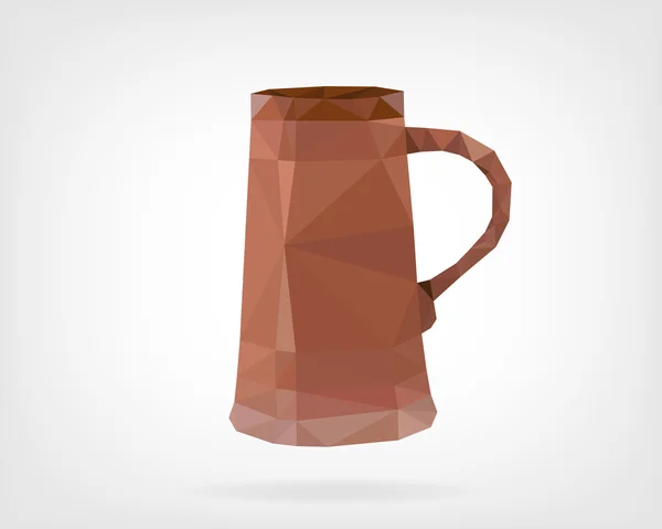 Taza de cerveza tradicional polivinílica baja — Archivo Imágenes Vectoriales