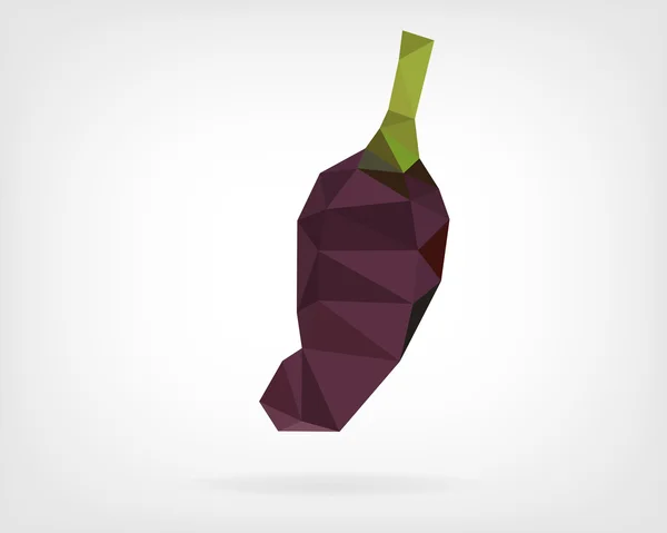 Poivre hongrois noir Low Poly " — Image vectorielle