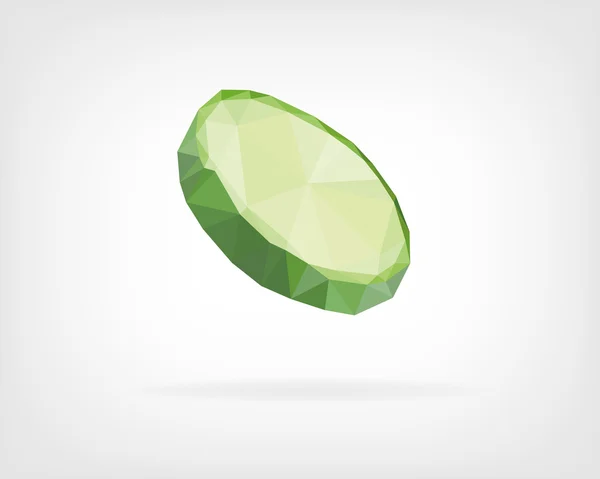 Low Poly Cucumber — Stock Vector