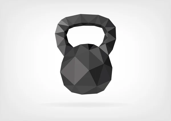 Düşük Poli Kettlebell — Stok Vektör