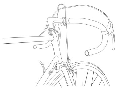 Serin vinatage Bisiklet illüstrasyon