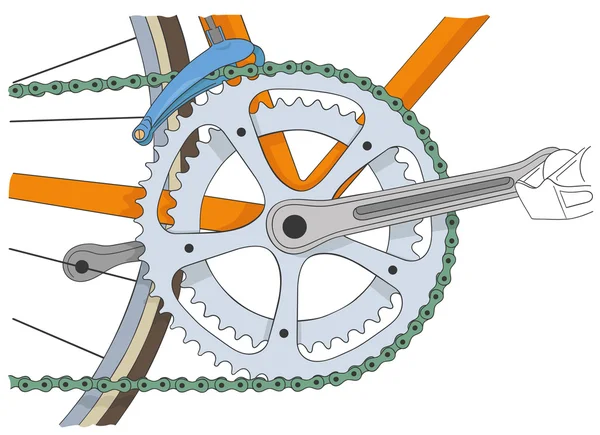 Illustration de bicyclette vinatage cool — Image vectorielle