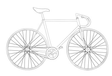 Vintage Bisiklet illüstrasyon