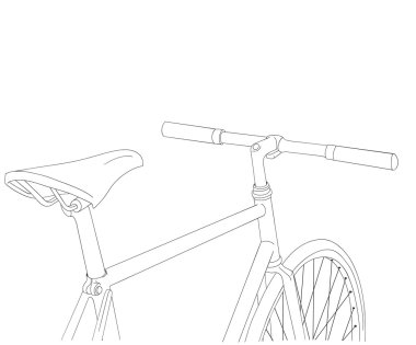 serin vintage Bisiklet illüstrasyon