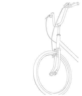 serin vintage Bisiklet illüstrasyon