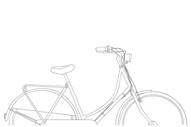 serin vintage Bisiklet illüstrasyon