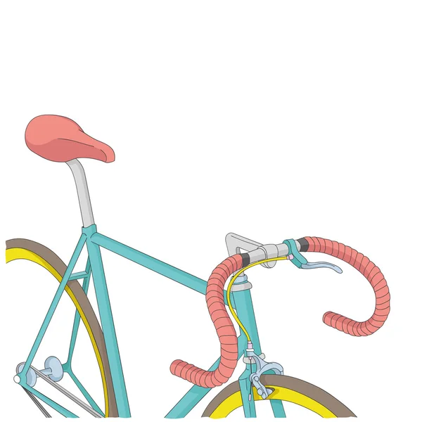 クールなビンテージ自転車イラスト — ストックベクタ