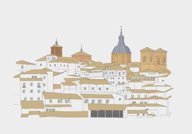 Toledo, İspanya'nın kentsel eskiz