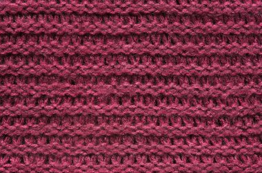Mor kırmızı kiraz kazak doku arka plan ördü. Kopyalama, metin, yazı için alan.