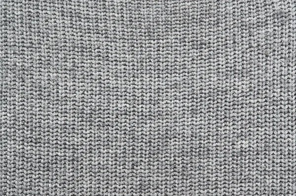 Fondo de textura de suéter de punto gris. Espacio para copiar, texto, letras . — Foto de Stock