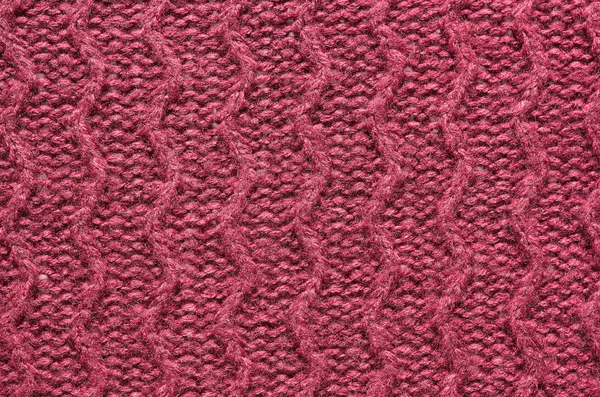 Rouge pourpre, tricot cerise fond texture pull. Espace pour copier, texte, lettrage . — Photo