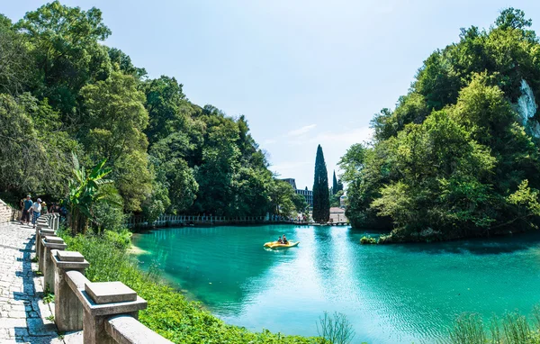 Rits's lake Abchazien panoramautsikt — Stockfoto