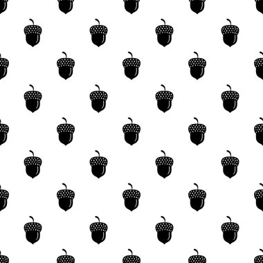 Şirin meşe palamutları vektör seamless modeli