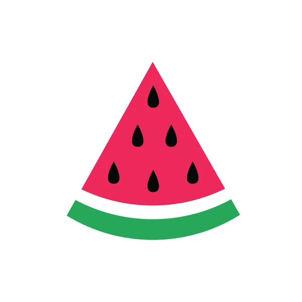 Wassermelone. Vektor-Logo im flachen Stil — Stockvektor