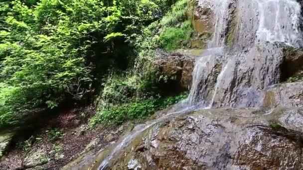 Водопад в Мишнице — стоковое видео