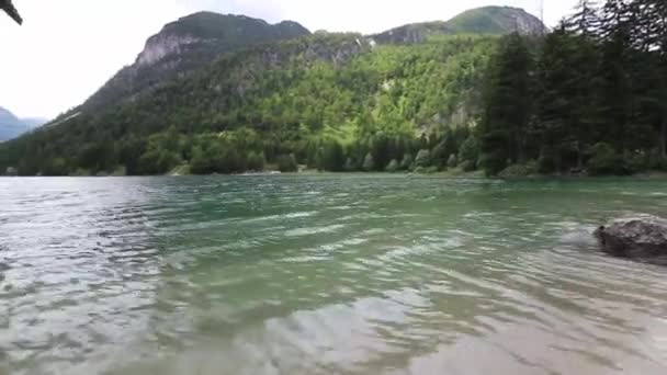 The beautiful Lago del Predil — Stock Video