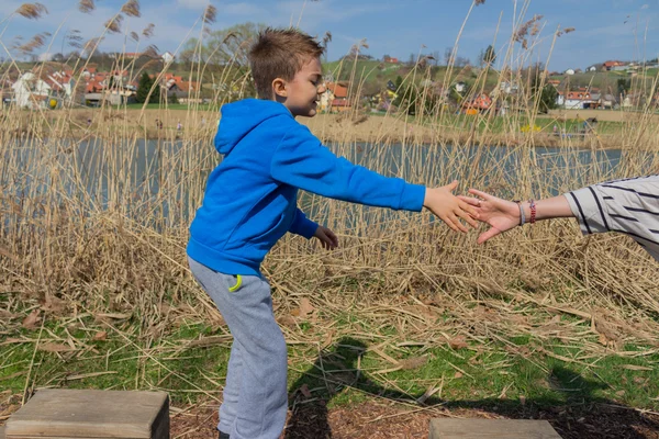 Having fun outdoors Stock Image