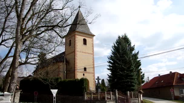 Gotiska kyrkan i Betliar, Roznva, Slovakien — Stockvideo