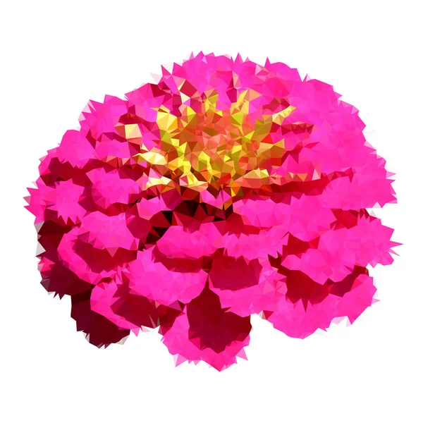 Flor rosa hecha con triángulos —  Fotos de Stock
