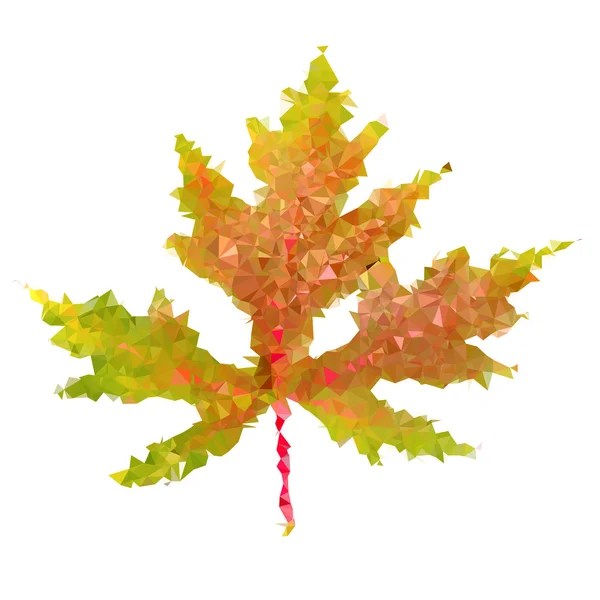 Tree leaf made with triangles — Stock Photo, Image