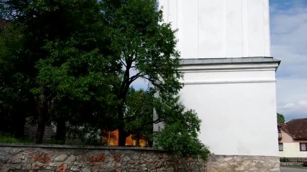 Reformed church from the 16th century in Silicka Brezova, Slovakia — Stock Video