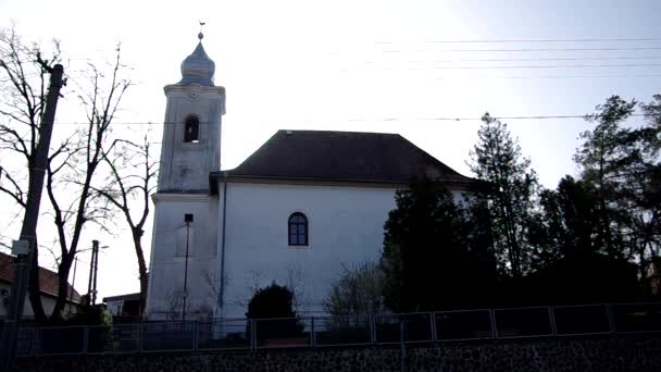 Evangelisk-reformerta kyrkan i Gemerska Horka, Slovakien — Stockvideo
