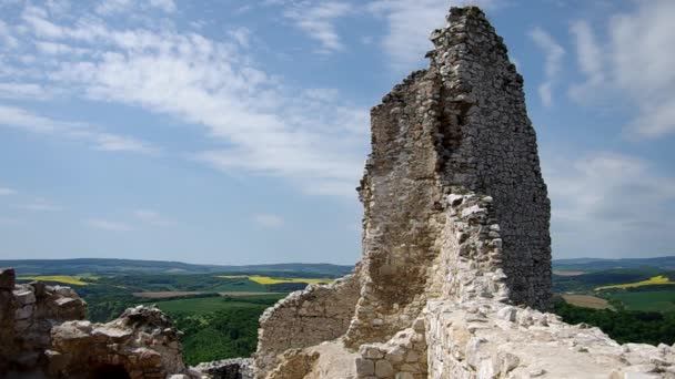 Ruines du château de cachtice - Slovaquie-cachticky hrad — 图库视频影像