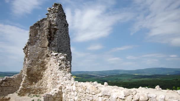 Ruines du château de cachtice - Slovaquie-cachticky hrad — 图库视频影像