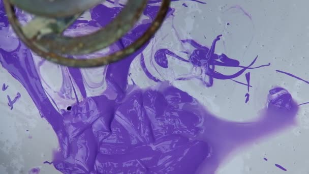 Mélange de couleur blanche et violette — Video