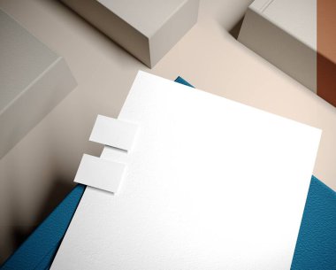 Card Mockup marka kimliği için kullanışlı. Kalıplı yaratıcı kağıt