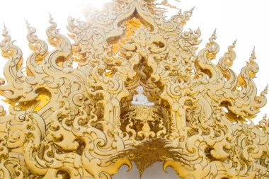 Mermer ve altın güzel Budist Tapınağı