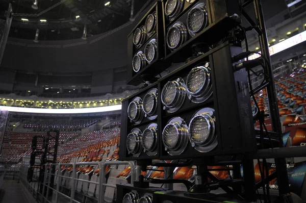 lighting equipment at the hockey stadium in Sochi