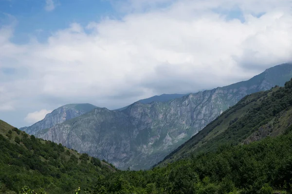 Vista Las Montañas Del Cáucaso Norte Garganta Karmadon —  Fotos de Stock