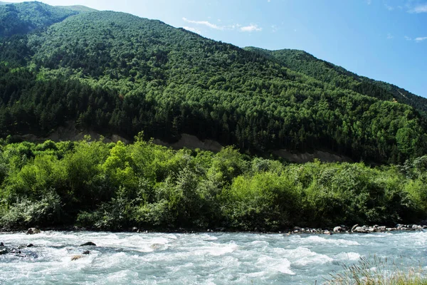 View Mountain River River North Caucasus Mountains — Stock Photo, Image