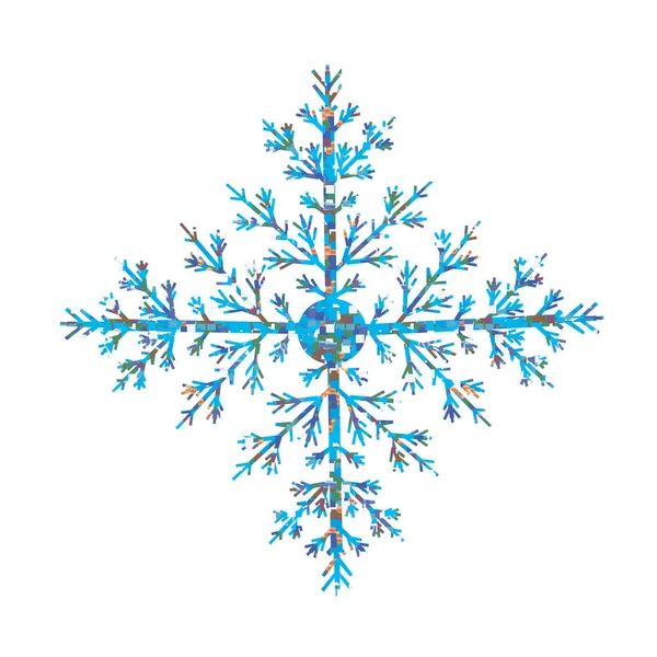 雪の結晶のイラストです 白い背景に雪の結晶 — ストック写真