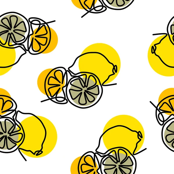 Limonlu kusursuz desen, çizgili resim çizimi