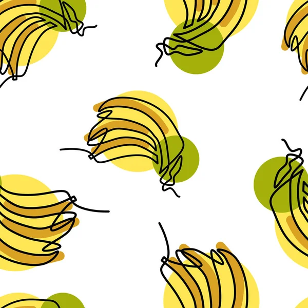 Banannas ile kusursuz desen, çizgi sanat çizimi