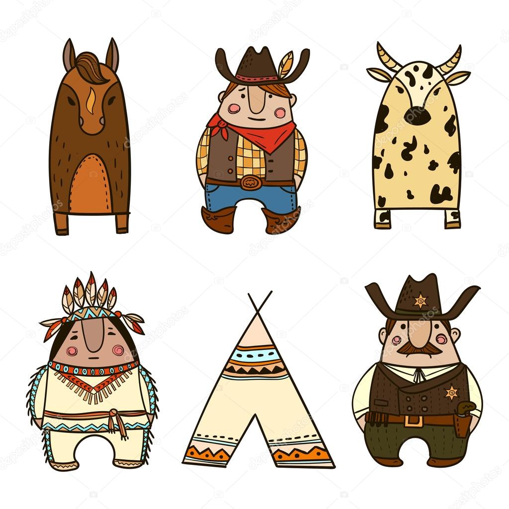 Wild West cartoon icons set - Illustration. Stock Vector Image by ©Salvadorova #103531284 Wild West cartoon icons set - Illustration. Stock Vector Image by ©Salvadorova #103531284