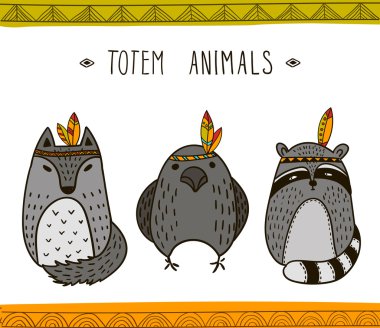 Tribal Animal collection - Illustration clipart