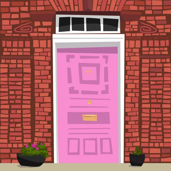 Porte d'entrée de style ancien . — Image vectorielle
