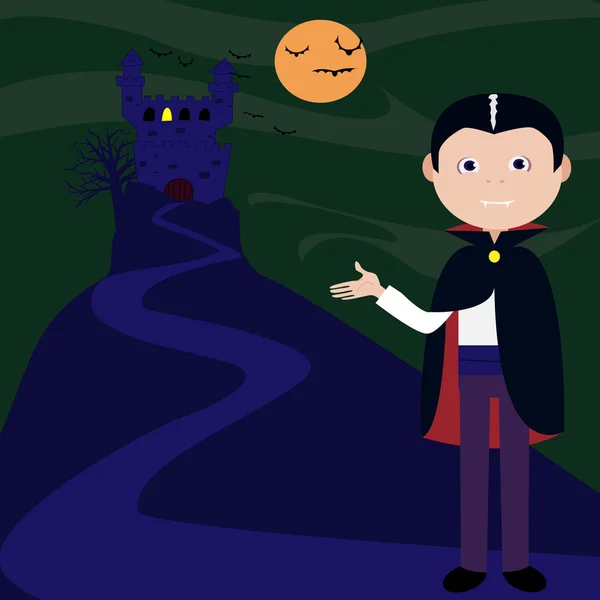 Halloween vampier — Stockvector