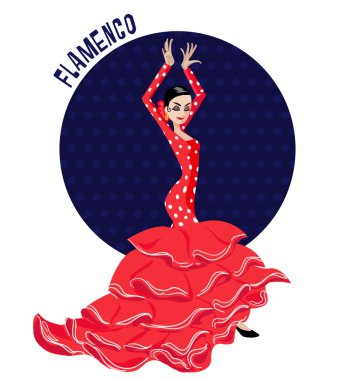 Flamenko dansçısı - illüstrasyon