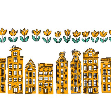 Karalama stilinde el çizimi desen. Vektör resmi, clipart, düzenlenebilir detaylar.