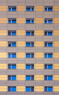 Modern yüksek katlı bina closeup Windows