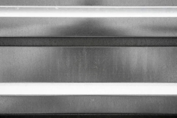 Textura Metal Realista Fundo Polido Feito Aço Galvanizado Folha Perfil — Fotografia de Stock